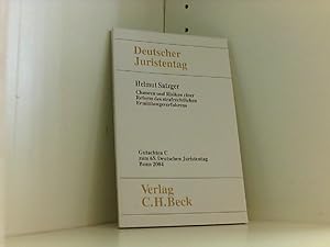 Imagen del vendedor de Verhandlungen des 65. Deutschen Juristentages Bonn 2004 Bd. I Tl. C: Chancen und Risiken einer Reform des strafrechtlichen Ermittlungsverfahrens a la venta por Book Broker