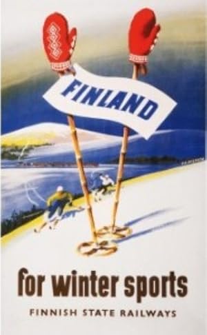 Postcard Finland for wintersports
