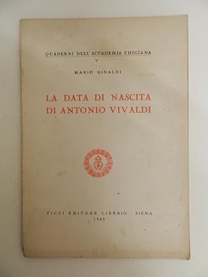 Bild des Verkufers fr La data di nascita di Antonio Vivaldi zum Verkauf von Libreria Spalavera