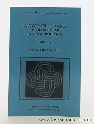 Bild des Verkufers fr Cancionero Studies in Honour of Ian Macpherson. zum Verkauf von Emile Kerssemakers ILAB