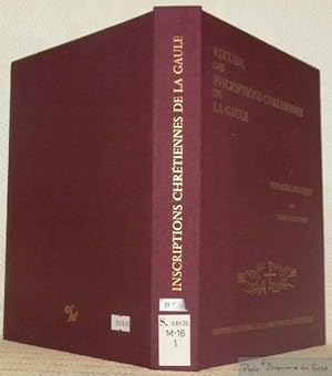 Bild des Verkufers fr Recueil des inscriptions chrtiennes de la Gaule antrieures  la Renaissance carolingienne: Premire Belgique. Publi sous la dirction de Henri Irne Marrou. zum Verkauf von Bouquinerie du Varis