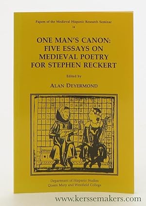 Bild des Verkufers fr One man's canon: five essays on Medieval poetry for Stephen Reckert. zum Verkauf von Emile Kerssemakers ILAB