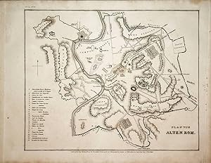 ROMA ANCIENT ROME CITY MAP / ROM ANTIKES ROM STADTPLAN CA. 1850 Titel: Plan vom Alten Rom.