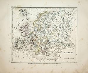 EUROPE / EUROPA, MAP CA. 1850 LANDKARTE