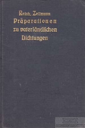 Seller image for Prparationen zu vaterlndlichen Dichtungen for sale by Leipziger Antiquariat