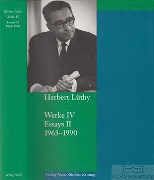 Bild des Verkufers fr Werke IV Essays II 1963-1990 zum Verkauf von Leipziger Antiquariat