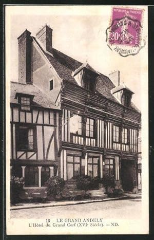 Carte postale Le Grand-Andeley, l'Hotel du Grand Cerf