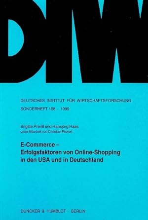 Imagen del vendedor de E-Commerce - Erfolgsfaktoren von Online-Shopping in den USA und in Deutschland. a la venta por Antiquariat Bookfarm