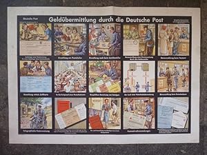 Schulwandtafel: Geldübermittlung durch die deutsche Post. Bildtafel für Schulzimmer Nr. 4. Heraus...