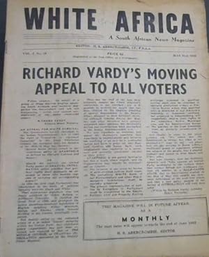 White Africa: A South African News Magazine - Vol 1, No 19, May 21st, 1948