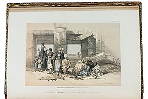 Seller image for The Holy Land, Syria, Idumea, Arabia, Egypt & Nubia.London, Day & son (vol. 3: New York, D. Appleton & Co.), 1855-1856. 6 volumes bound as 3. Imperial 8vo (30 x 22 cm). With 250 numbered plates (including 6 tinted lithographed title-pages, 2 stone-engraved maps and 239 tinted and double-tinted lithographed and 2 chromolithographed views). Contemporary, richly gold-tooled reddish-brown morocco, gold-tooled turn-ins, marbled endpapers, gilt and gauffered edges. With thin paper guard leaves facing each plate. for sale by Antiquariaat FORUM BV