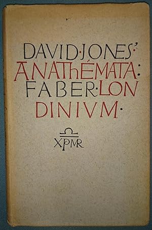 Image du vendeur pour The Anathemata. Fragments Of An Attempted Writing mis en vente par Clarendon Books P.B.F.A.