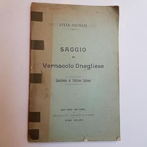 Saggio di vernacolo onegliese. Contributo al folklore italiano