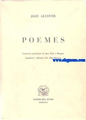 Seller image for Poemes.Comentari preliminar de Joan Pons i Marqus. for sale by Llibreria Antiquria Els Gnoms