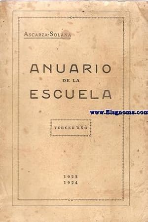 Imagen del vendedor de Anuario de la Escuela para el Curso 1923-1924.Tercer Ao. a la venta por Llibreria Antiquria Els Gnoms