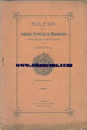 Seller image for Boletn de la Comisin Provincial de Monumentos Histricos y Artsticos de Orense.-Tomo VI.-Septiembre-Octubre de 1922.-N 146.-SUMARIO:Marcelo Macas.-Orensanos ilustres.-Juan Domnguez Fontela.-Documentos del Archivo Catedral de Tuy.-+ Benito F. Alonso.-Efemrides para la historia de la provincia y obispado de Orense.-A. Saco y Arce.-Literatura popular de Galicia (Continuacin).-Noticias. for sale by Llibreria Antiquria Els Gnoms