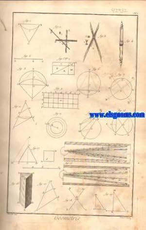 Image du vendeur pour Recueil de planches, sur les sciences, les arts libraux, et les arts mchaniques, avec leur explication.Sciences.Mathematiques. mis en vente par Llibreria Antiquria Els Gnoms