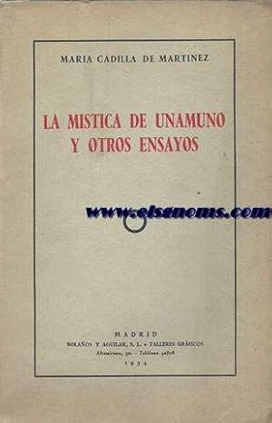 Imagen del vendedor de La mstica de Unamuno y otros ensayos. a la venta por Llibreria Antiquria Els Gnoms