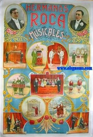 Imagen del vendedor de Hermanos Roca Musicales. Ilusionismo.Cartel. a la venta por Llibreria Antiquria Els Gnoms