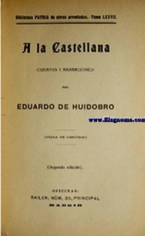 Imagen del vendedor de A la castellana.Cuentos y narraciones. a la venta por Llibreria Antiquria Els Gnoms