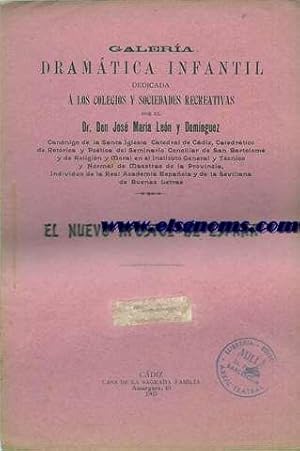 Imagen del vendedor de El nuevo apstol de Espaa. Loa en tres cuadros en honra de la solemne beatificacin de Fray Diego Jos de Cdiz verificada en Roma el da 22 de Abril de 1894. Obra representable por cinco nios  nias. a la venta por Llibreria Antiquria Els Gnoms