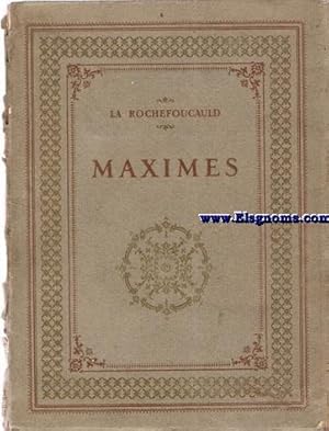 Image du vendeur pour Maximes et sentencies morales. mis en vente par Llibreria Antiquria Els Gnoms