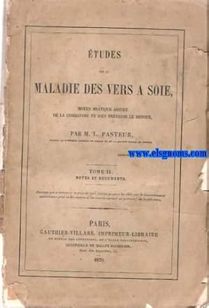 Image du vendeur pour tudes de la maladie des vers a soie, moyen pratique assur de la combattre et d'en prvenir le retour. Tome II. Notes et documents. mis en vente par Llibreria Antiquria Els Gnoms