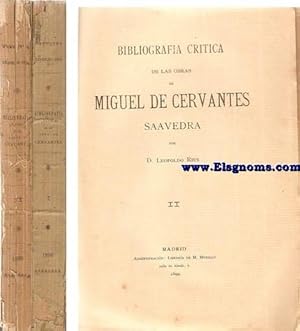 Imagen del vendedor de Bibliografa crtica de las obras de Miguel de Cervantes Saavedra Tomo I y Tomo II a la venta por Llibreria Antiquria Els Gnoms