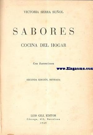 Seller image for Sabores. Cocina del hogar for sale by Llibreria Antiquria Els Gnoms