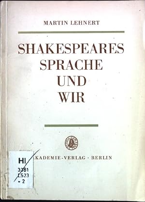 Bild des Verkäufers für Shakespeares Sprache und Wir. zum Verkauf von books4less (Versandantiquariat Petra Gros GmbH & Co. KG)