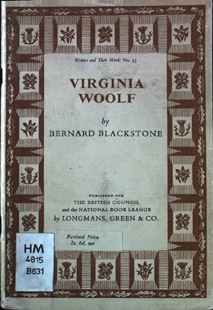 Seller image for Virginia Woolf Writers and Their Work, No.33 for sale by books4less (Versandantiquariat Petra Gros GmbH & Co. KG)