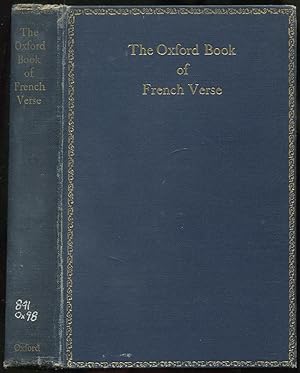 Immagine del venditore per The Oxford Book of French Verse: xiiith Century - xixth Century venduto da Between the Covers-Rare Books, Inc. ABAA