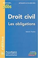 Bild des Verkufers fr Droit Civil : Obligations Responsabilit Civile zum Verkauf von RECYCLIVRE