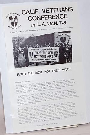 Imagen del vendedor de Calif. Veterans Conference in L.A. / Jan. 7-8 [handbill] a la venta por Bolerium Books Inc.