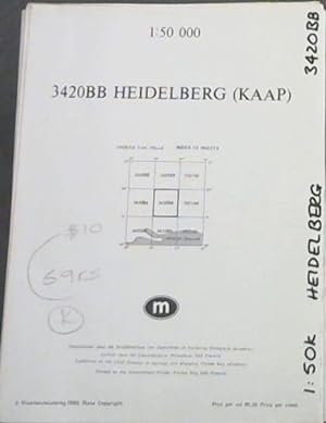 Topographical Map, South Africa: Heidelberg (Kaap) - 3420BB - 1: 50 000