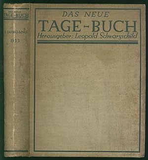 Das Neue Tage-Buch. Januar 1933. 1. Jahrgang, Heft 1-27.