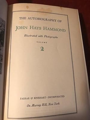 Imagen del vendedor de Autobiography of John Hays Hammond volume 2 a la venta por Ocean Tango Books