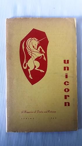 Unicorn - A magazine of poetry and criticism Spring 1962