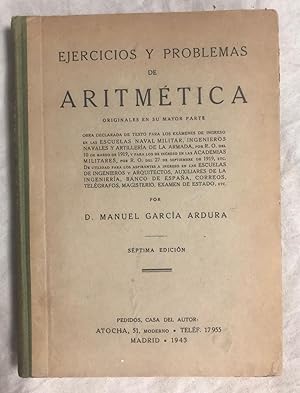 Imagen del vendedor de EJERCICIOS Y PROBLEMAS DE ARITMTICA a la venta por Librera Sagasta