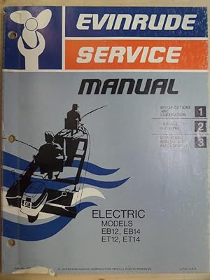 Bild des Verkufers fr Evinrude Service Manual 1975 (ELECTRIC Models EB12, EB14 - ET12, ET14, Item No. 5086) zum Verkauf von Archives Books inc.