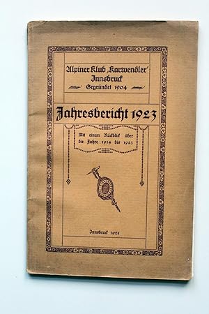 Seller image for Jahresbericht 1923. Mit einem Rckblick ber die Jahre 1914 bis 1923 for sale by Versandantiquariat Hsl