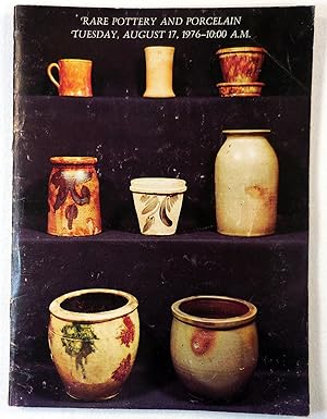 Image du vendeur pour Rare Pottery and Porcelain. August 17, 1976 mis en vente par Resource Books, LLC