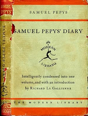 PASSAGES FROM THE DIARY OF SAMUEL PEPYS aka SAMUEL PEPYS DIARY (ML# 103.1, MODERN LIBRARY EDITION...