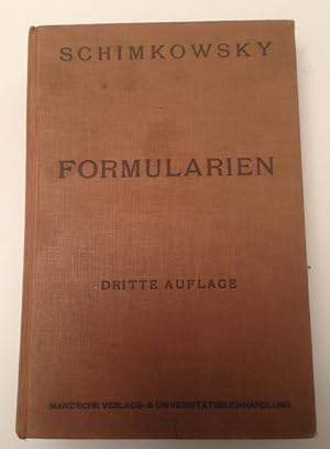 Seller image for Formularien fr Vertrge und fr Eingaben im Verfahren auer Streitsachen for sale by Roland Antiquariat UG haftungsbeschrnkt