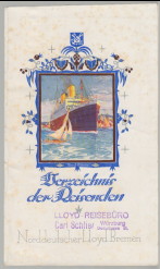 Liste der Reisenden Doppelschrauben-Postdampfer "München" am 10. Januar 1928 von Bremen über Cher...