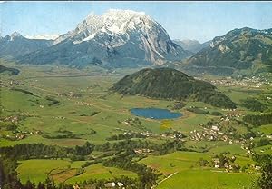 AK - Österreich - Aigen im Ennstal - Panorama mit Dachstein und Grimming - Putterersee; Farbkarte
