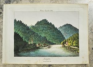 Seller image for Kolorierte Kupferstich-Ansicht. Sarmingstein. for sale by Antiquariat Thomas Rezek