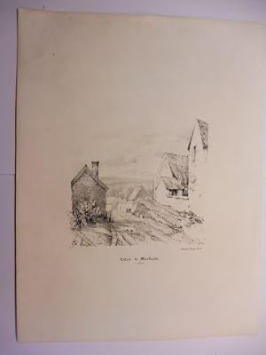 Original-Lithographie (s/w) aus "Souvenirs de Neris et de ses environs" * : Entree de Montlucon. ...