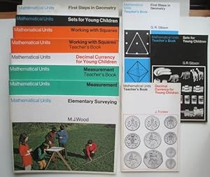 Bild des Verkufers fr First steps in geometry, with, Sets for young children, with, Working with squares, with, Decimal currency for young children, with, Measurement plus teacher's books for each, with, Elementary surveying. 11 books in the mathematical units series zum Verkauf von Aucott & Thomas