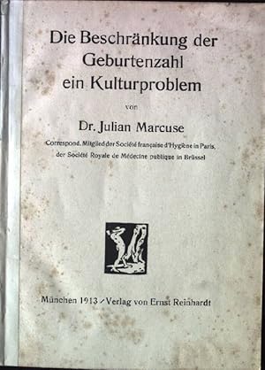 Seller image for Die Beschrnkung der Geburtenzahl ein Kulturproblem for sale by books4less (Versandantiquariat Petra Gros GmbH & Co. KG)